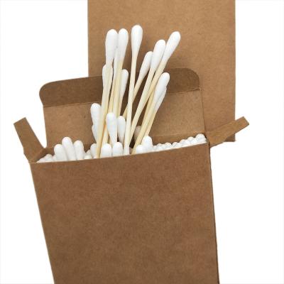 China Soft Factory High Quality Household Use Selections Eco-Friendly Ear Stick Buds Industrial Cotton Swabs 100% Biodegradable Swabs for sale