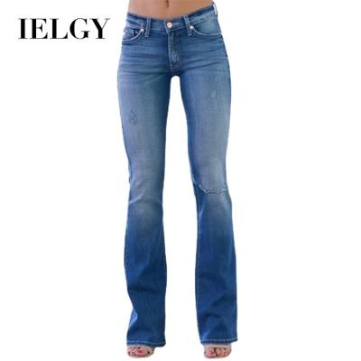 China IELGY Sustainable Women's Slim Fit Stretch Flared Pants Jeans for sale