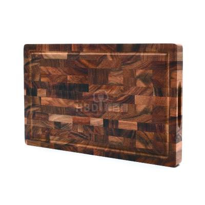 China Disposable Premium Walnut End Wood Grain Cutting Board Treated With Oil for sale