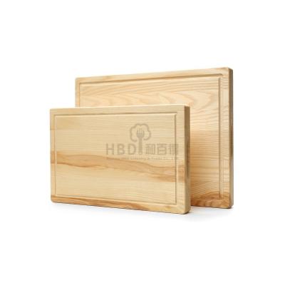 China Best Quality Disposable Rectangle 2 Sizes End Grain Ash Wood Cutting Board Set With Drip for sale