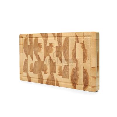 China Double Side Disposable Luxury Ash Wood Grain Kitchen Cutting Cutting Board With Juice Groove for sale