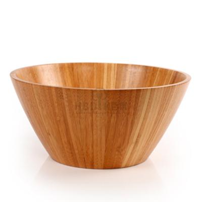 China Sustainable Factory Wholesale Custom Food-Safe Grade Kitchen Bamboo Salad Bowl for sale