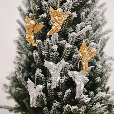 China New Christmast Ornament Fashion Gold and Silver Angel Pendant Little Angel Doll Christmas Tree Decorations for sale