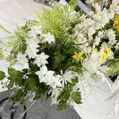 China Simulation Flower Upscale Cymbidium Natural Touch Long Branch For Flowers Wedding Decoration Home for sale