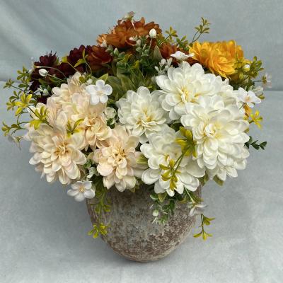 China Natural Touch Simulation 9 Thousand Layers Chrysanthemum Heads For Home Decoration Wedding Decorative Flower for sale