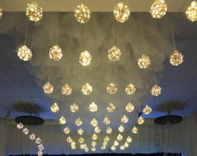 China Creative Dream Romantic Wedding Decoration All Over The Sky Star Acrylic Ball Led Lights For Wedding Decoration Supplies Birthday Party for sale