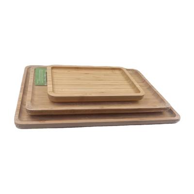 China Eco-Friendly Bamboo Square Bamboo Food Dish Dinner Plate Dinner Dish Tray Tray Eco-Friendly Sustainable Storage for sale