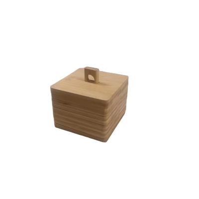 China Manufacturer Supply Round Square Sustainable Bamboo Coasters Customized Beer Drink Customized Dish Wood Bamboo Coasters for sale