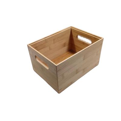 China Sustainable Natural High Quality Small Square Cosmetic Cosmetic Jewelry Storage Bamboo Storage Box for sale