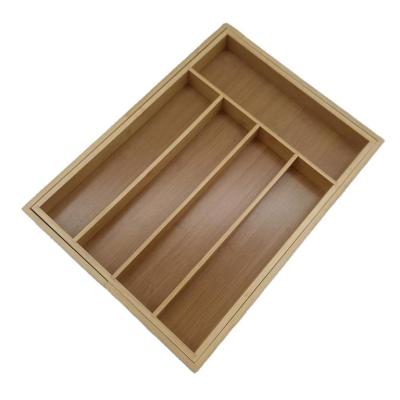 China Viable Expandable Cutlery Kitchen Drawer Storage Bamboo Pieces For Silverware Cutlery Knife Kitchenware Storage for sale