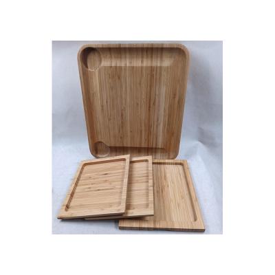 China Viable Professional Custom Bamboo Cutting Board With Juice Groove 4 Piece Kitchen Bamboo Cutting Board Set for sale