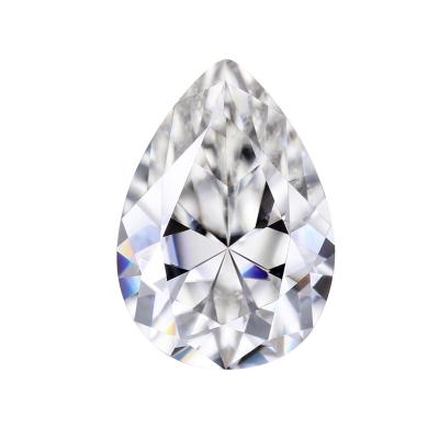 China CVD pear hpht white diamond real lab created pear diamond pear shape lab grown diamond loose cut for sale