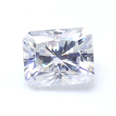 China Jewelry Making Mossinate Wholesale Moissanite Radiant Diamond VVS Moissanite White Color Lab Grown Moissanite for sale