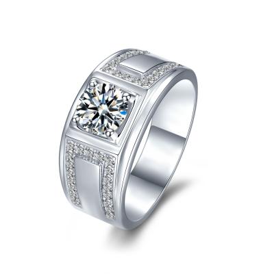 China CLASSIC CVD Lab Developed Diamond Men's Wedding Ring HPHT Diamond Rings Diamond Ring For Men for sale