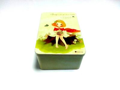 China Seamless Colored Tin Candy Containers Metal Square Box For Cake , 0.23mm Tinplate for sale