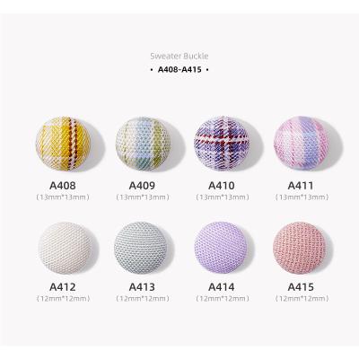 China Plaid 8 Styles Nail Art Accessories 3D Plaid Winter Sweater Button Nail Decoration for sale