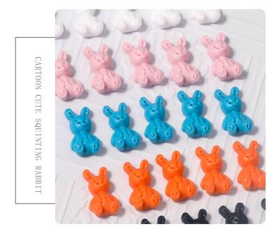 China Colorful Symphony 10 Pcs Nail Art DIY Decoration 3D Resin Rabbit Nail Decoration for sale