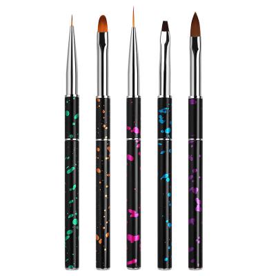 China 5pcs/set High Quality Professional Nail Drawer Pen Crystal Nail Brush Pen for sale