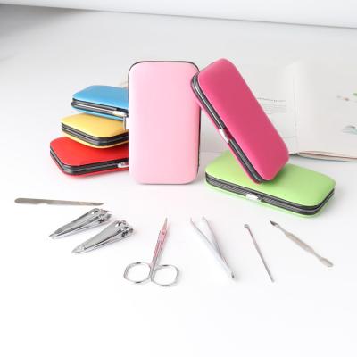 China Durable 7pcs Color Men Women Travel Care Art Tools Kit Grooming Kit Nail Cutter Nail Manicure Set Pedicure for sale