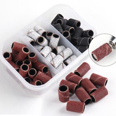 China 80/120/180 Nail Art Tools 80/120/180 Nail Drill Bit Nail Drill Bits Black White Sand Ring for sale