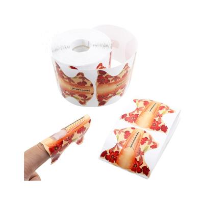 China Easy Apply Paper Shape Crystal Red Maple Leaf Shape Nail Art Extension Paper Holder Butterfly 100/500 Piece Manicure Tools for sale