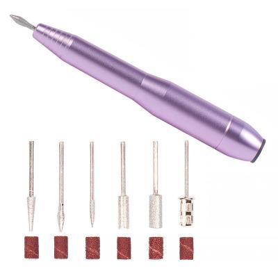 China Easy Apply Hot Selling Portable Electric Nail Drill Machine Electric Polish Nail File Pen Customized Color for sale