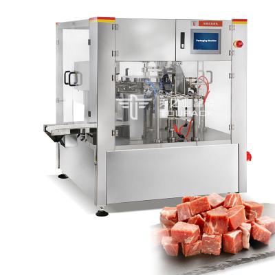 Κίνα Automatic Rotary Premade Bag Vacuum Packing Machine for Meat Filling Sealing Pre-made Bag Vacuum Packing Machine προς πώληση