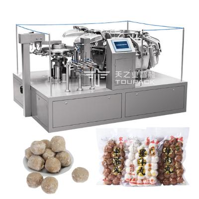 Cina Automatic Vacuum Packaging Machine Doypack Stand-Up Bags Frozen Food Rotary Pre-Made Pouch Packing Machine in vendita