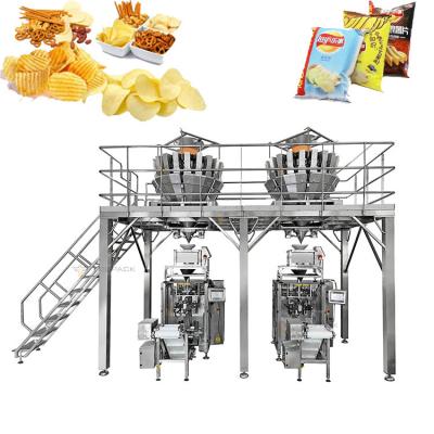 Cina Macchina automatica di confezionamento di patatine fritte snack con pesatrice multi-testa 20 in vendita