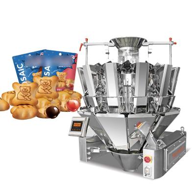 China Industrial Dried Fruit Multihead Weighing And Bagging Machine Peanut Almond Nuts Chickpeas Coffee Bean Granules Packing for sale