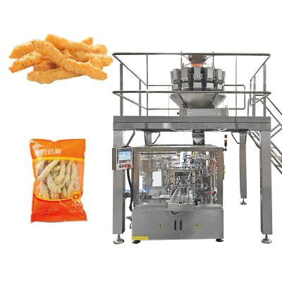 China Máquina de embalagem de enchimento automática de pesagem de sacos pré-fabricados para carne de frango à venda