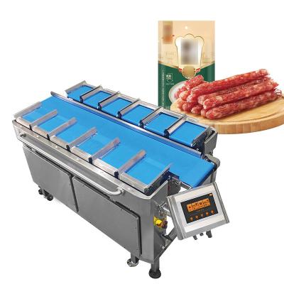 China Frankfurter Würstchen Mehrköpfige Gürtel Fütterung Kombination Wieger Gebackener Hot Dog Würstchen Gürtel Wieger Verpackungsmaschine zu verkaufen