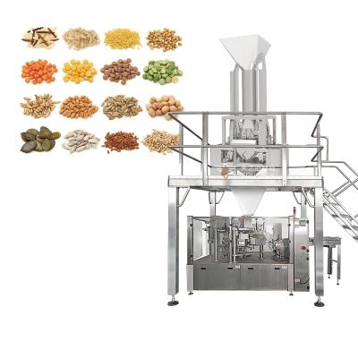 China Grain Linear Weigher Oat Weighing And Packing Machine 240g 500g Peanuts Canning Packing Machine for sale