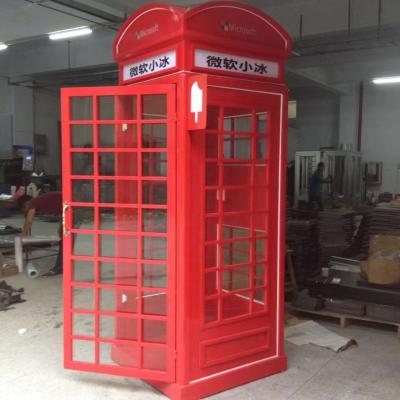 China Beautiful modern British style London decorative red telephone booth for outdoor for sale