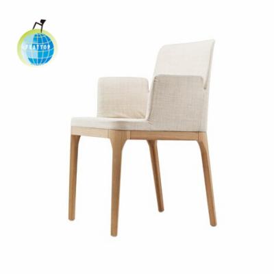 China Leisure Chair New Style Dining Chair Fabric Chair With Legs Part Wooden Chair for sale