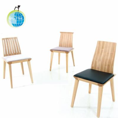 China Solid Wood Modern Design Upholstered Ash Wood Dining Chairs for sale