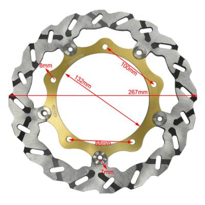 China HIGH QUALITY STAINLESS STEEL RACING CYCLE BRAKE DISC FLOATING ROTOR FOR KAWASAKI for sale