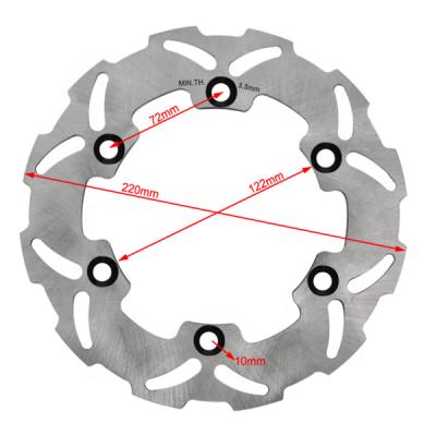 China Stainless Steel FOR HONDA 220MM BRAKE ROTOR SPARE MOTORCYCLE PARTS CR 500 R CR 250 R CR 125 R for sale