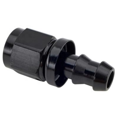 China Red Black/Blue Aluminum Straight Push-on AN6 Hose End Fitting for sale