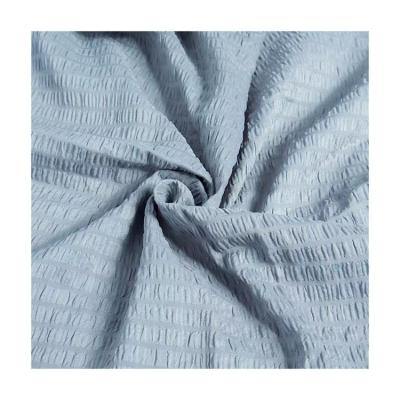 China Wrinkle Durable Using Low Price 100%poly Gray Woven Bubble Top Fabric For Dress for sale