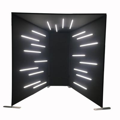 China Newest Aluminum Fabric Event Vogue Photo Booth Enclosure With Color LED Lights for sale