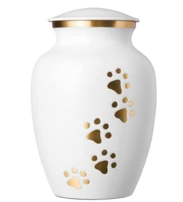 China Wholesale Customized Viable Stainless Steel Funeral Urn Mini Paw Print Keepsake Cremation Pet Ash for sale