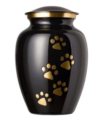 China Viable Memorial Pet Cremation Urns for Dogs and Cats Ashes Hand Die Cut Brass Memory Keepsake Urn Stainless Steel Urn Pet for sale