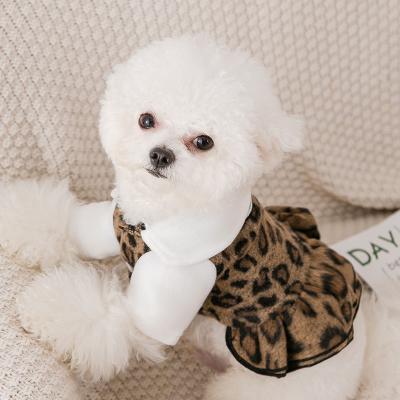 China Sustainable New Arrival Early Spring Fashion Thin Leopard Print Soft Clothes Dog Clothing for sale