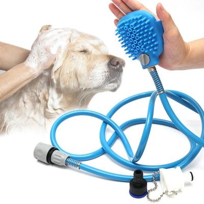 China Belt Style Use Stocked Bent Arbitrarily Sprayer And Scrubber In Hand Held Pet Grooming Bathing Tool for sale