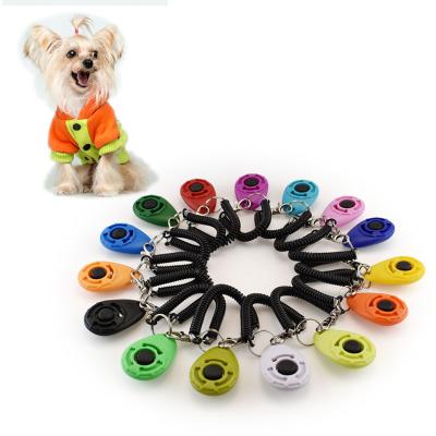 China Stocked Hot Sale Customized Oval Dog Training Sounder Clicker Pet Training Supplies for sale