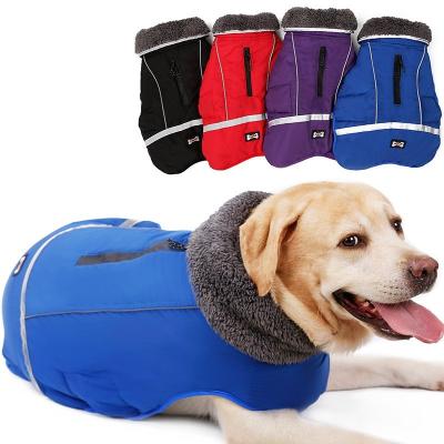 China New Cheap Winter Dog Padded Pet Clothes Thick Warm Waterproof Windproof Clothing Luxury for sale