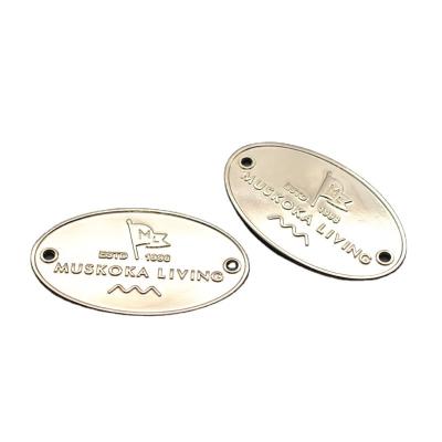 China High Grade Viable Custom Decorative Design Fashion Zinc Alloy Accessories For Bags Metal Label Tag for sale