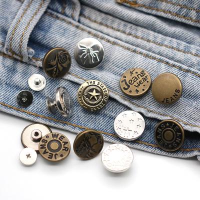 China Viable Washable Nickel Free Dry Cleaning Designer Fashion Garment Metal Replacement Lattice Buttons for sale