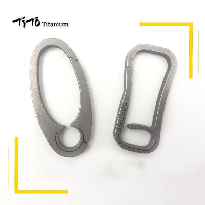 China TITO Outdoor Carabiner Titanium Keychain Titanium Hook Loop Carabiner EDC Keychain for sale